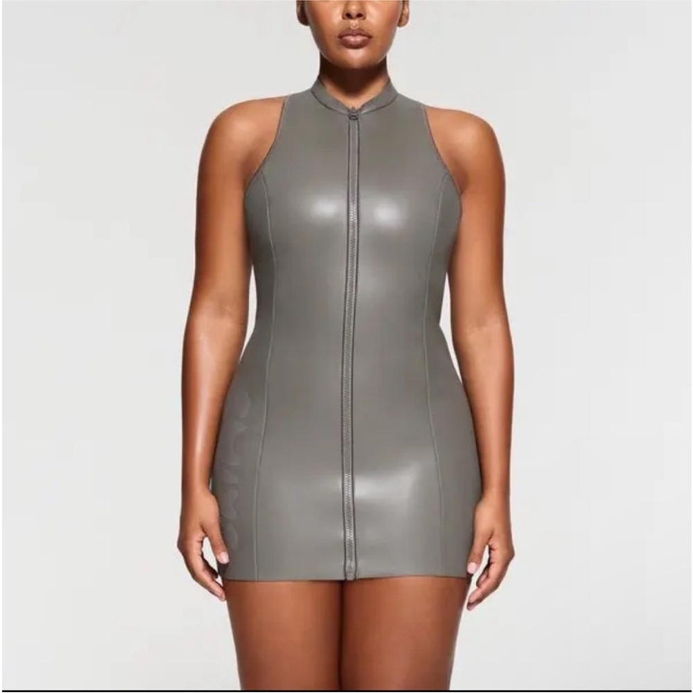SKIMS Scuba mock neck dress
